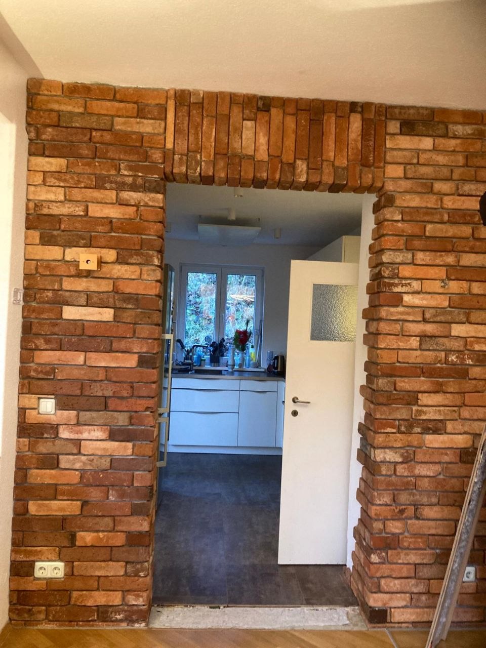 Klinkerwand mit Altziegeln